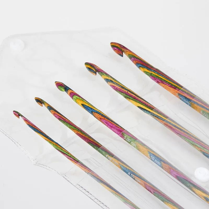 KnitPro Symfonie Wood Double Ended Crochet Set (3.0-3.5, 4.0-4.5, 5.0-5.5, 6.0-6.5, 7.0-8.0mm) (20730)