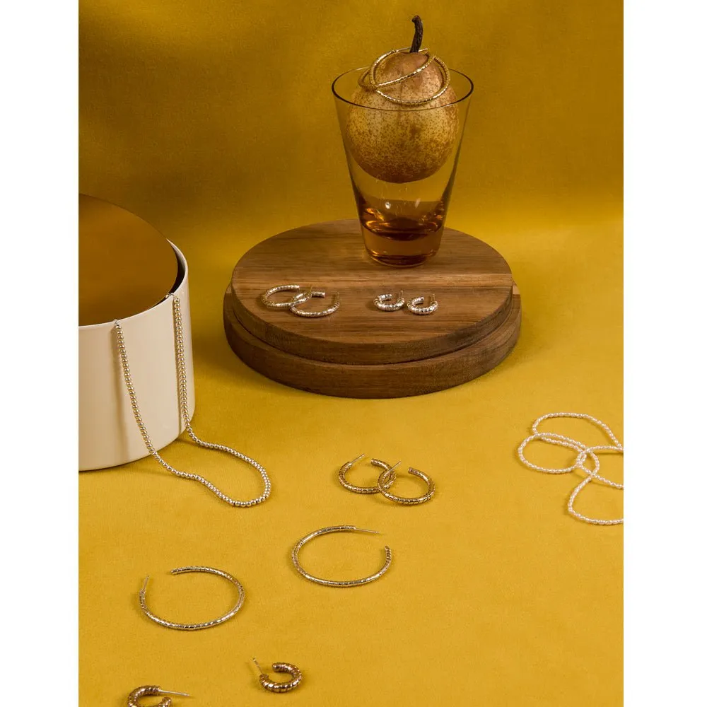 Large Twist Ribbon Hoop Earrings