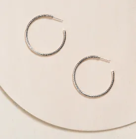 Large Twist Ribbon Hoop Earrings