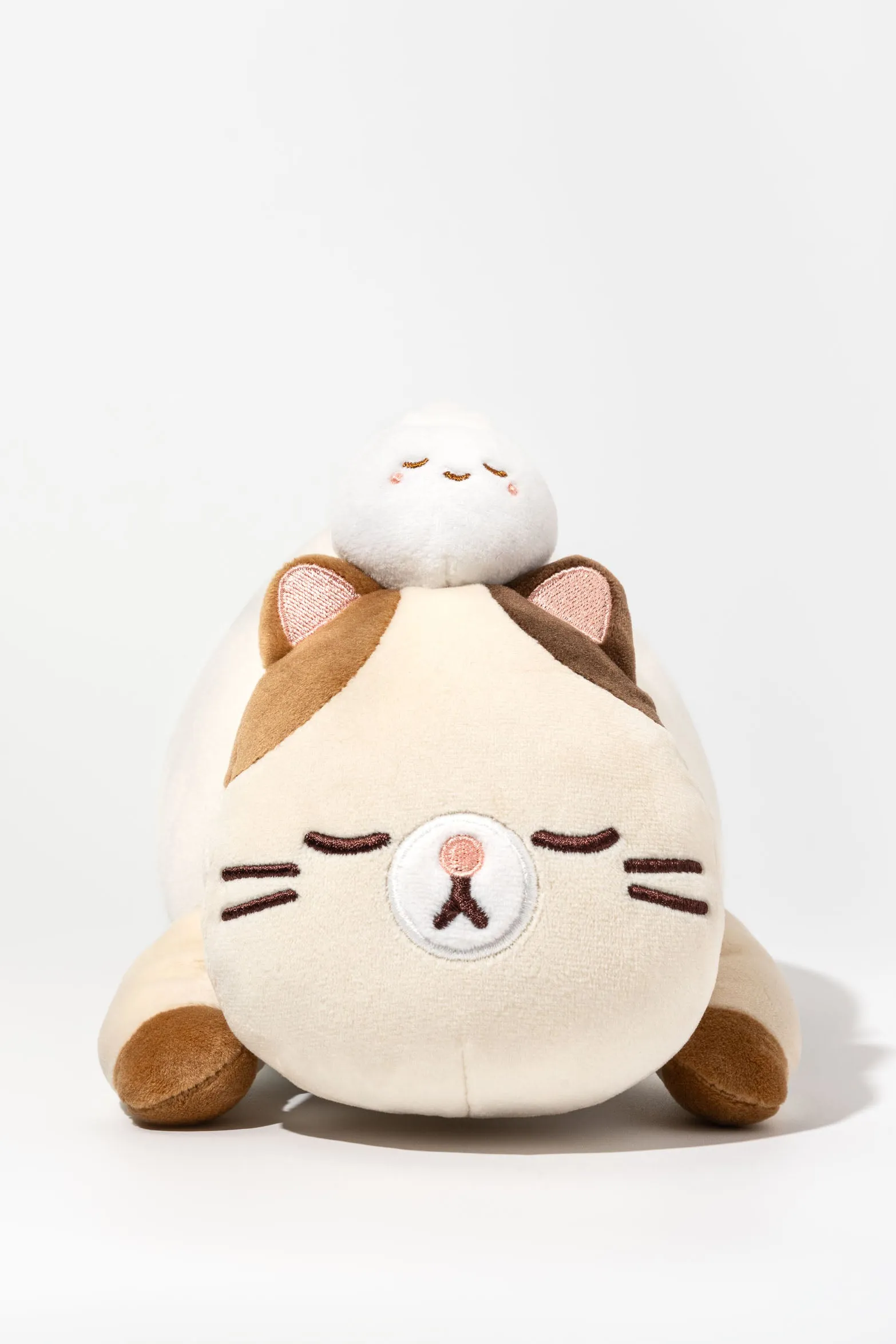Laying Fat Siamese Cat Midi Mochi Plush