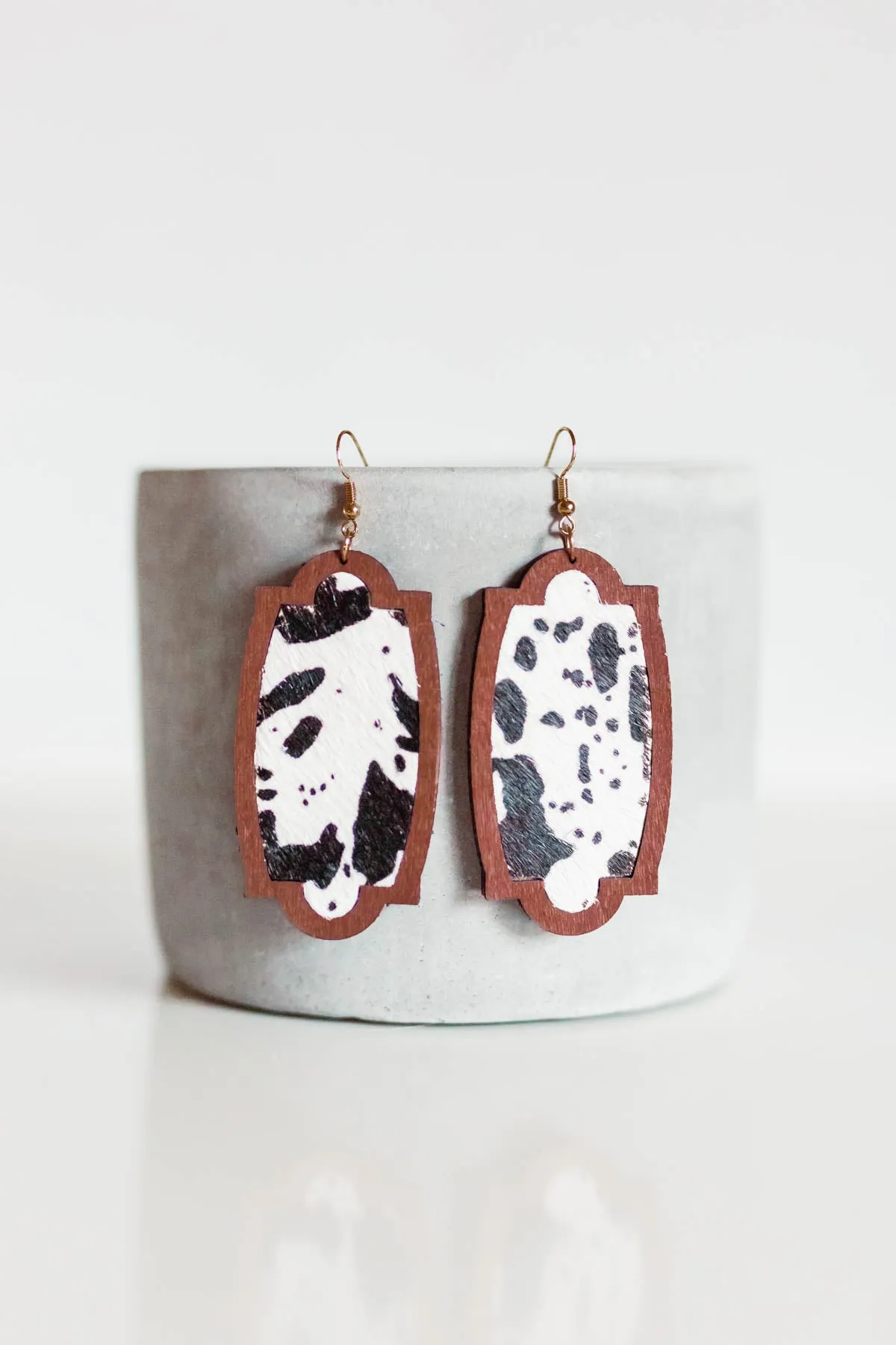 Leather & Wood Earrings | 3 Styles