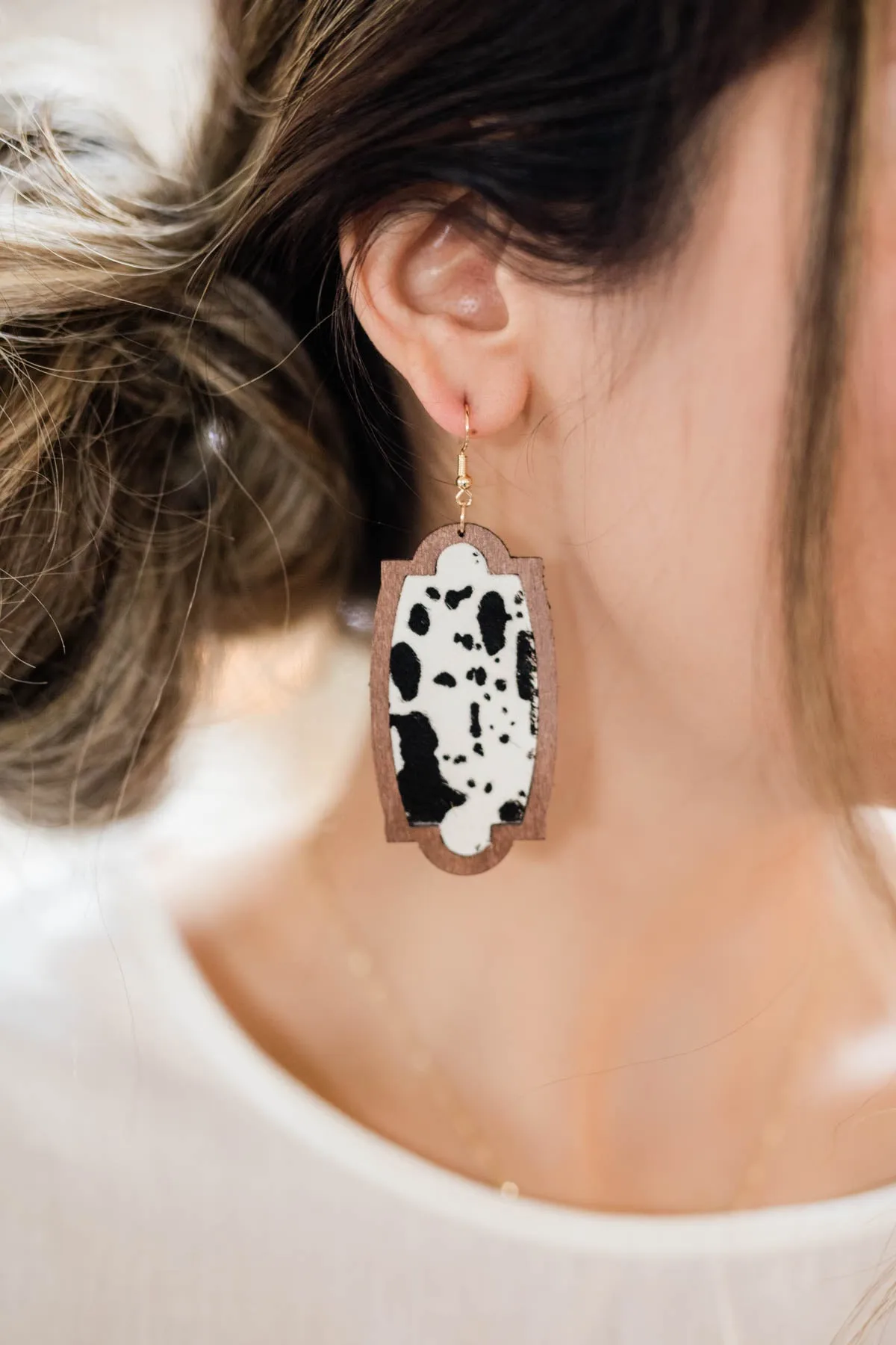 Leather & Wood Earrings | 3 Styles