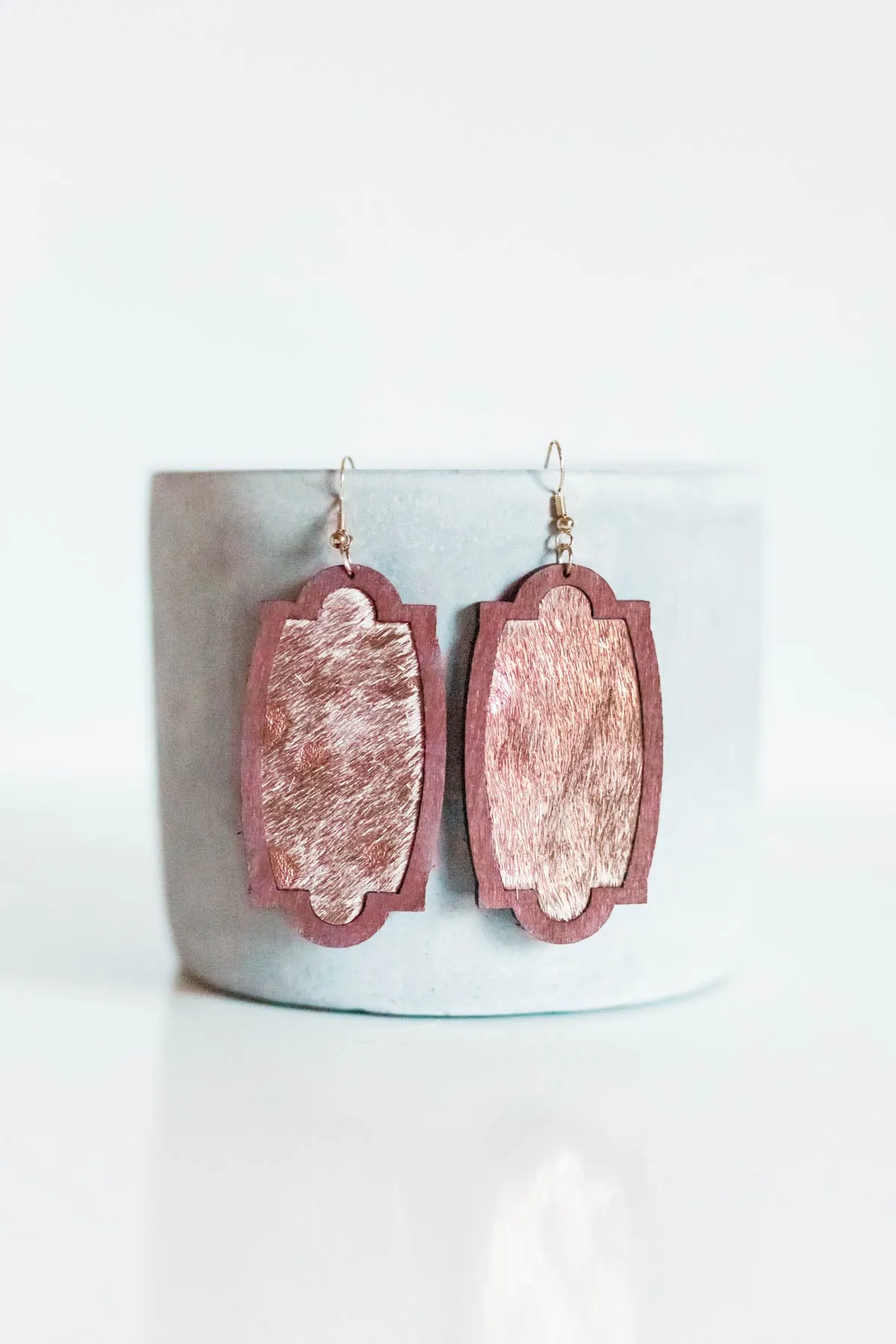 Leather & Wood Earrings | 3 Styles