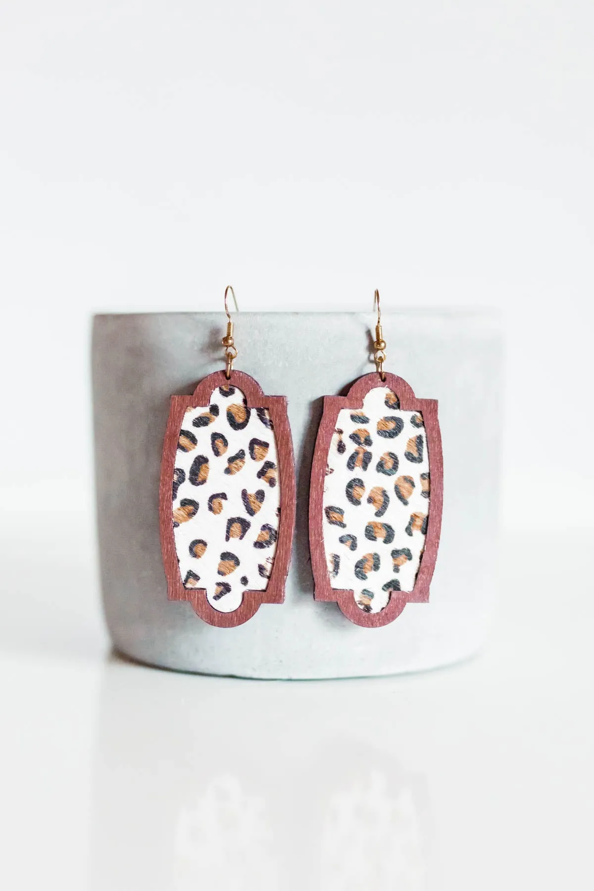 Leather & Wood Earrings | 3 Styles