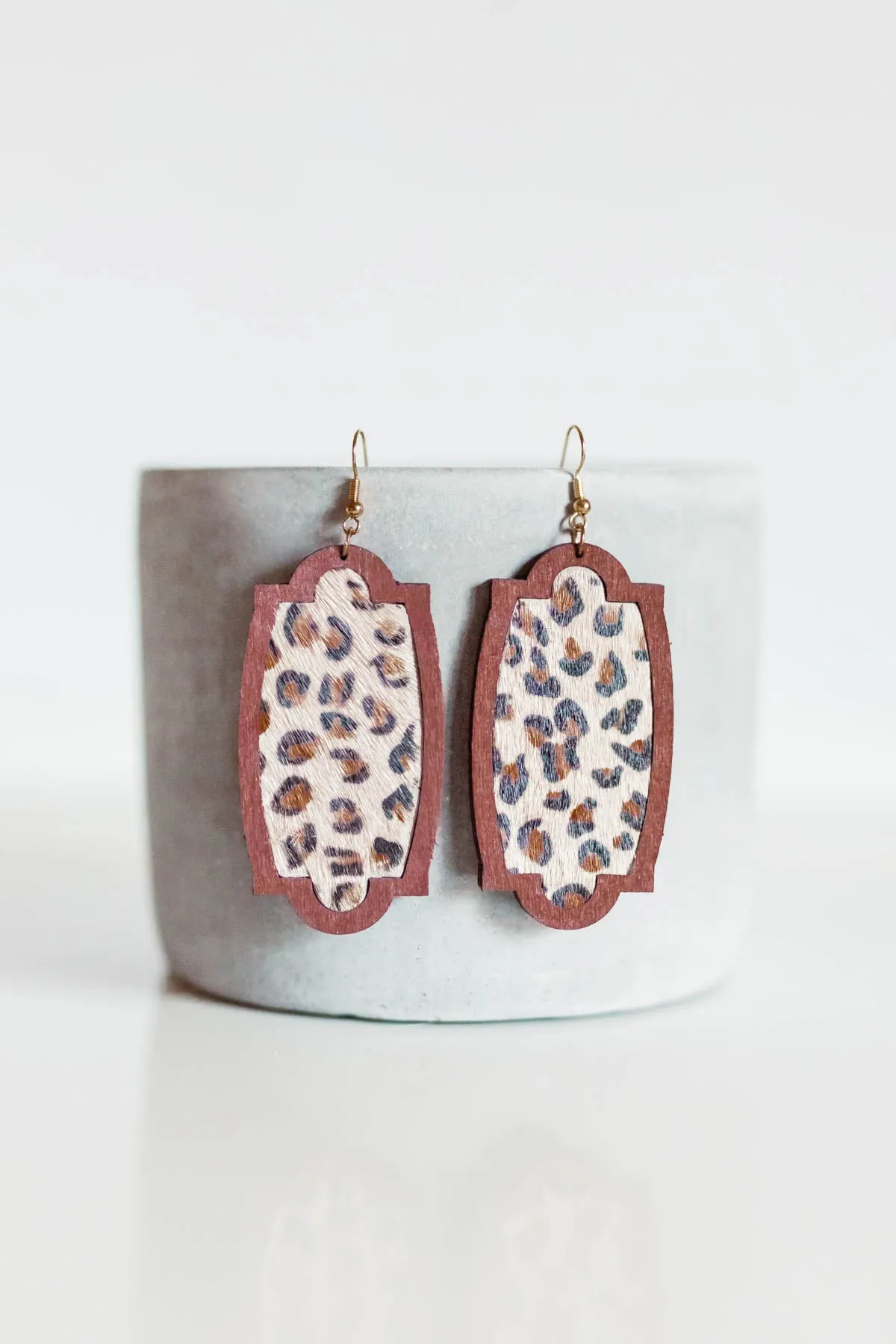 Leather & Wood Earrings | 3 Styles