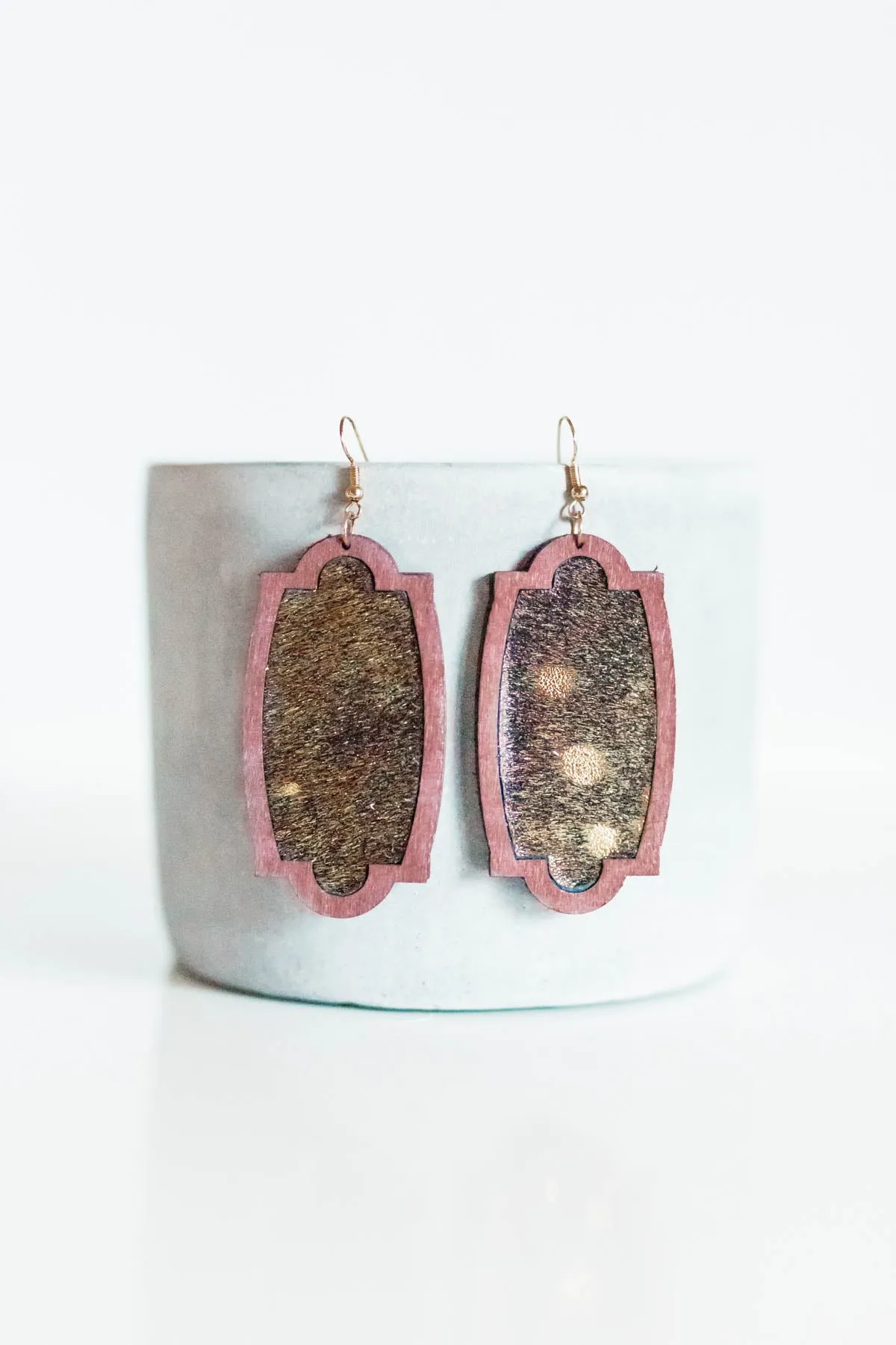 Leather & Wood Earrings | 3 Styles