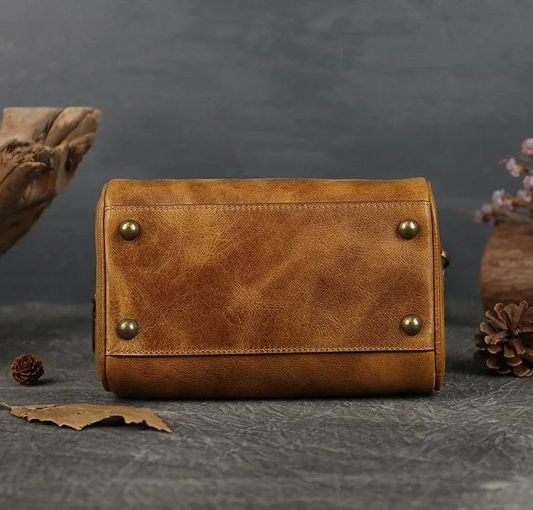Leather Boston Bag, 3 Colours Leather Handbag, Handmade Leather Bag, Woman's Brown, Black Leather Bag, Small Floto Bag, Crossbody Bag