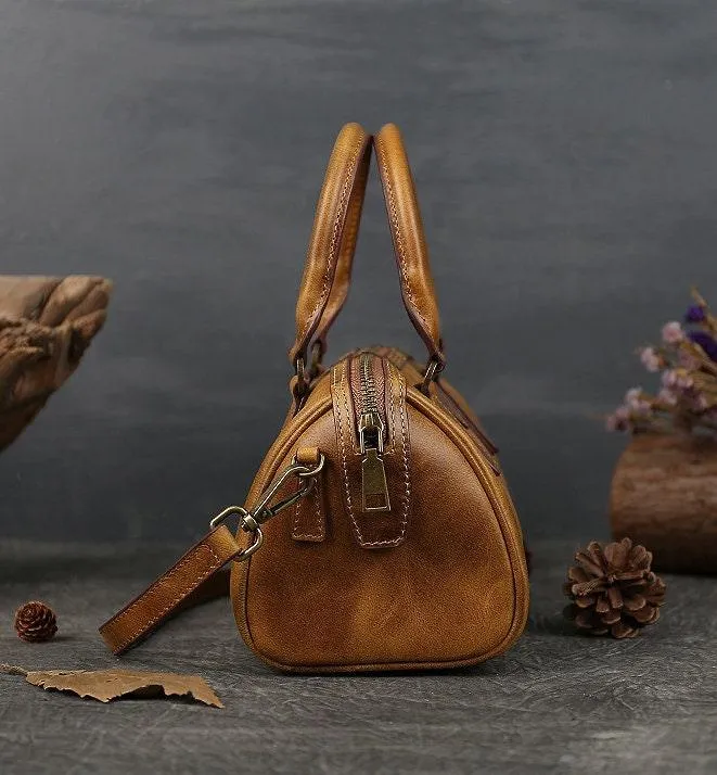 Leather Boston Bag, 3 Colours Leather Handbag, Handmade Leather Bag, Woman's Brown, Black Leather Bag, Small Floto Bag, Crossbody Bag