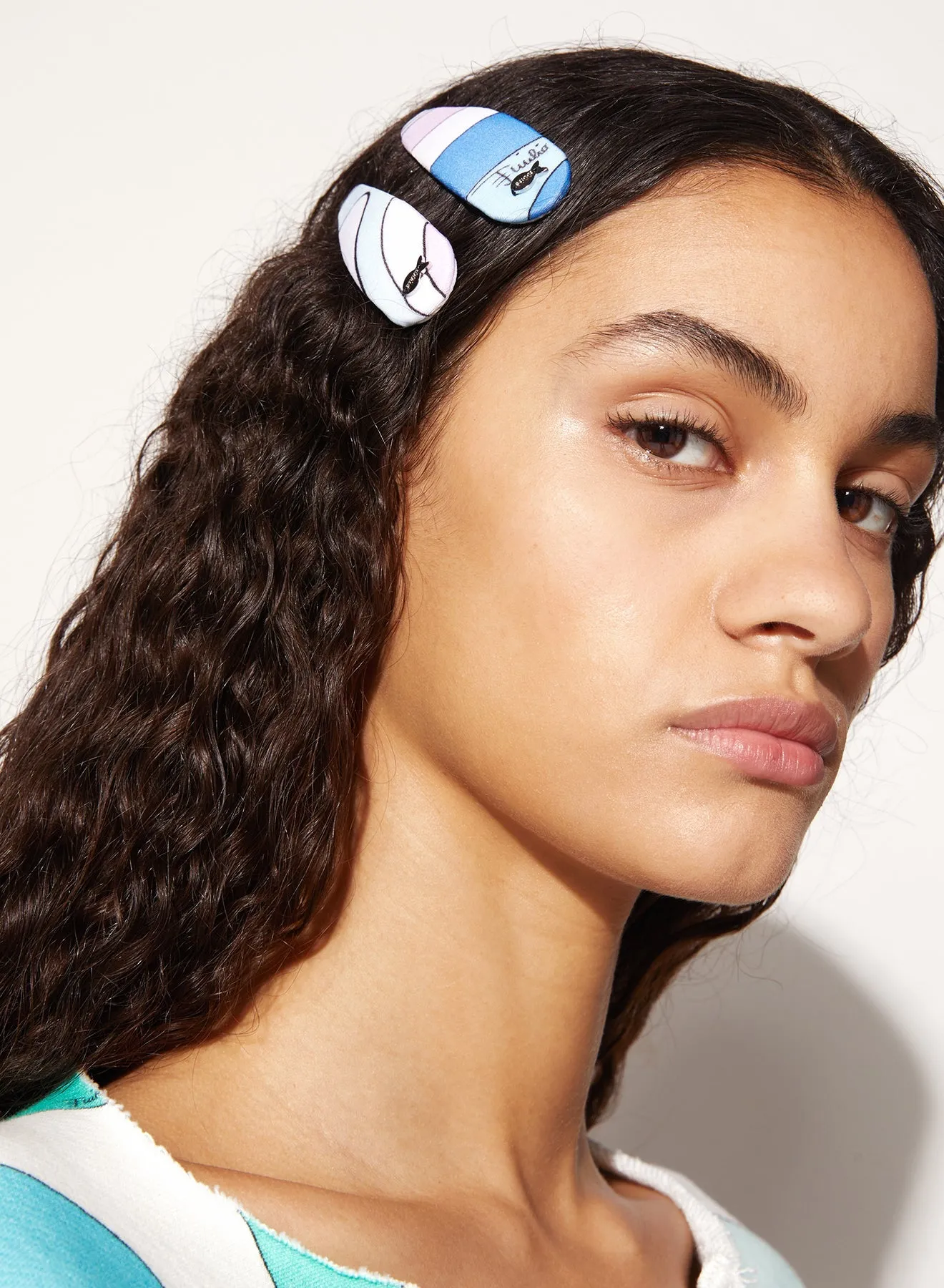 Marmo-Print Hair Clips