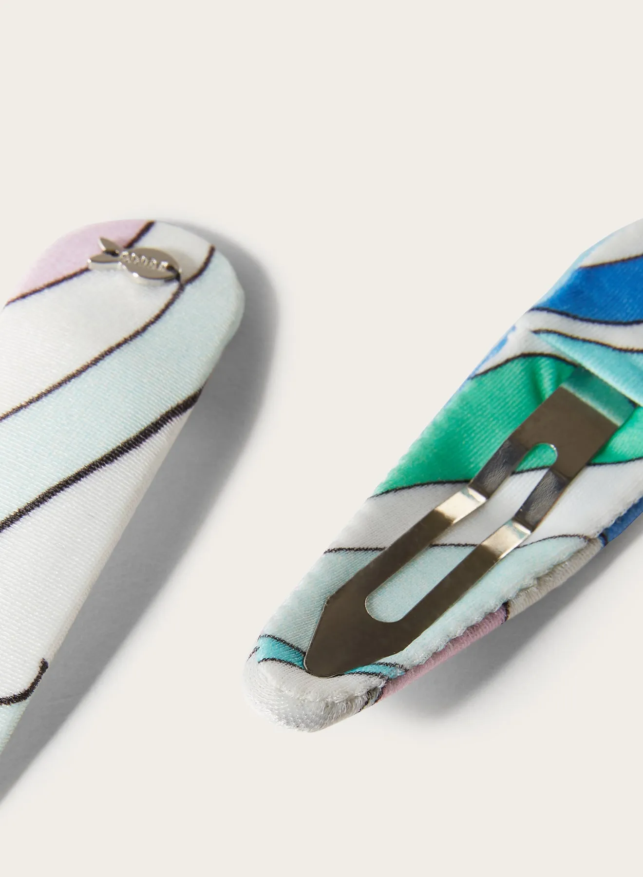 Marmo-Print Hair Clips