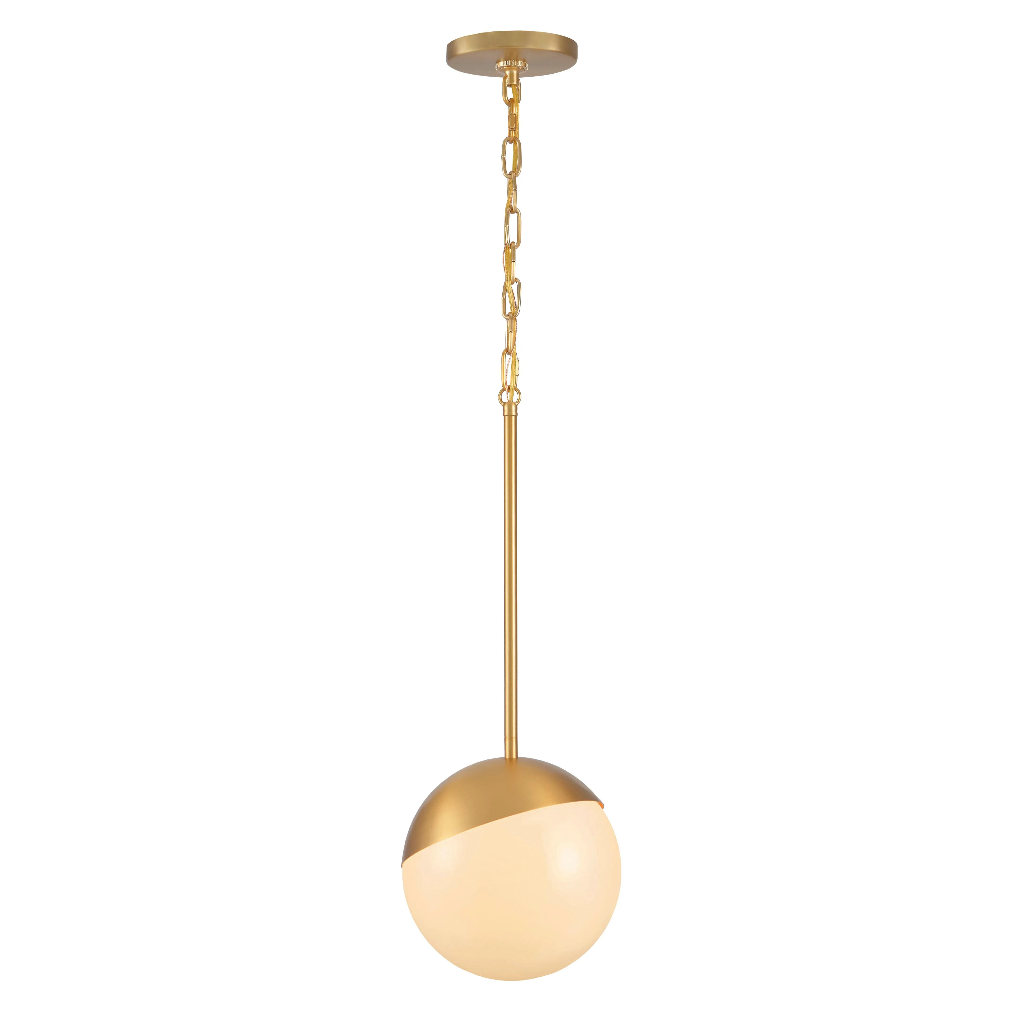 Milan 1-Light Globe Pendant Light in Brushed Gold