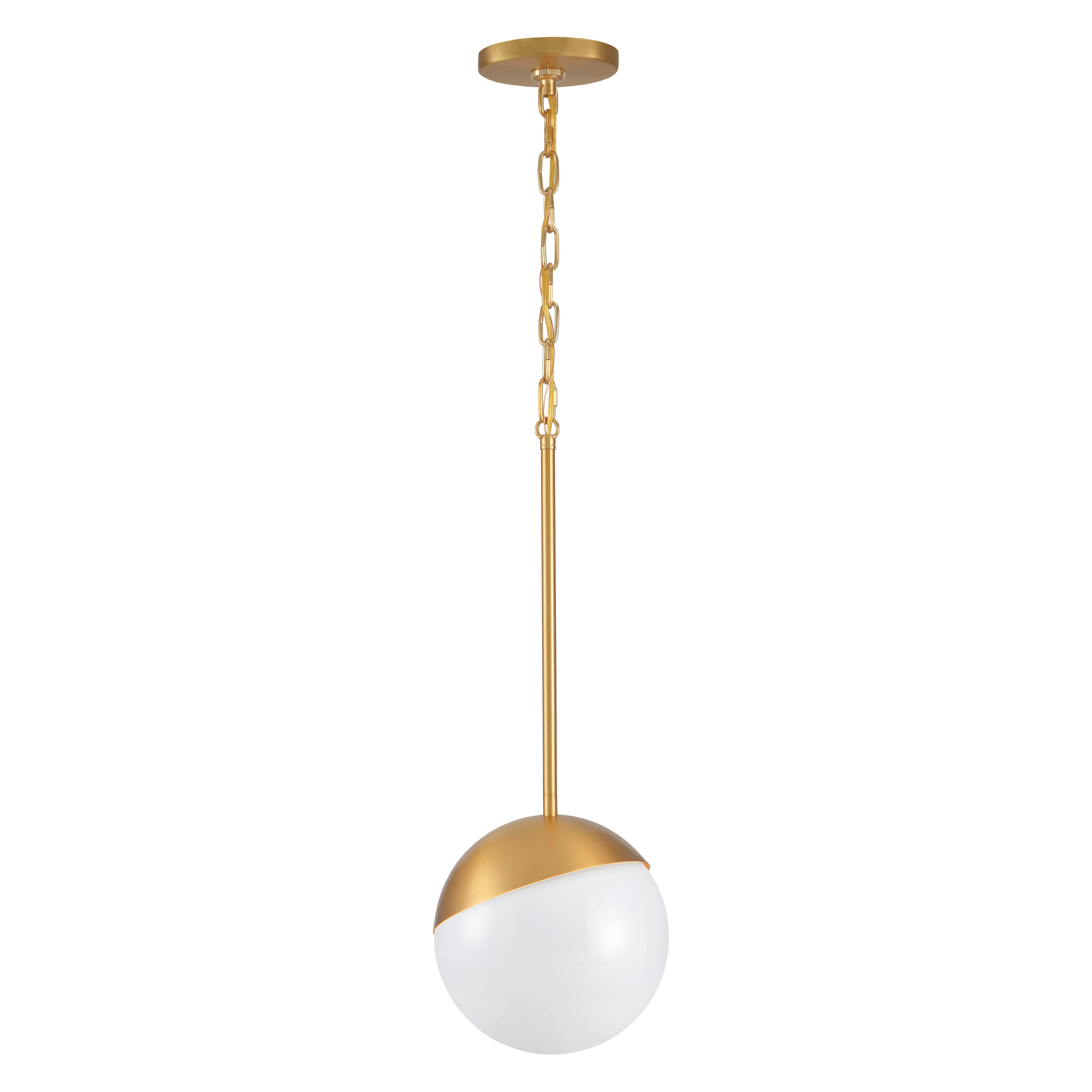 Milan 1-Light Globe Pendant Light in Brushed Gold