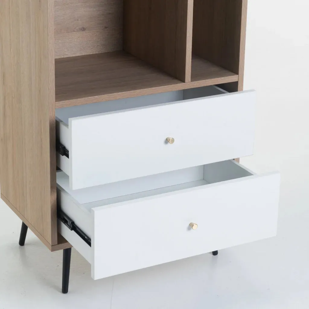 MONZA 2 DRAWER MULTI SHELF UNIT