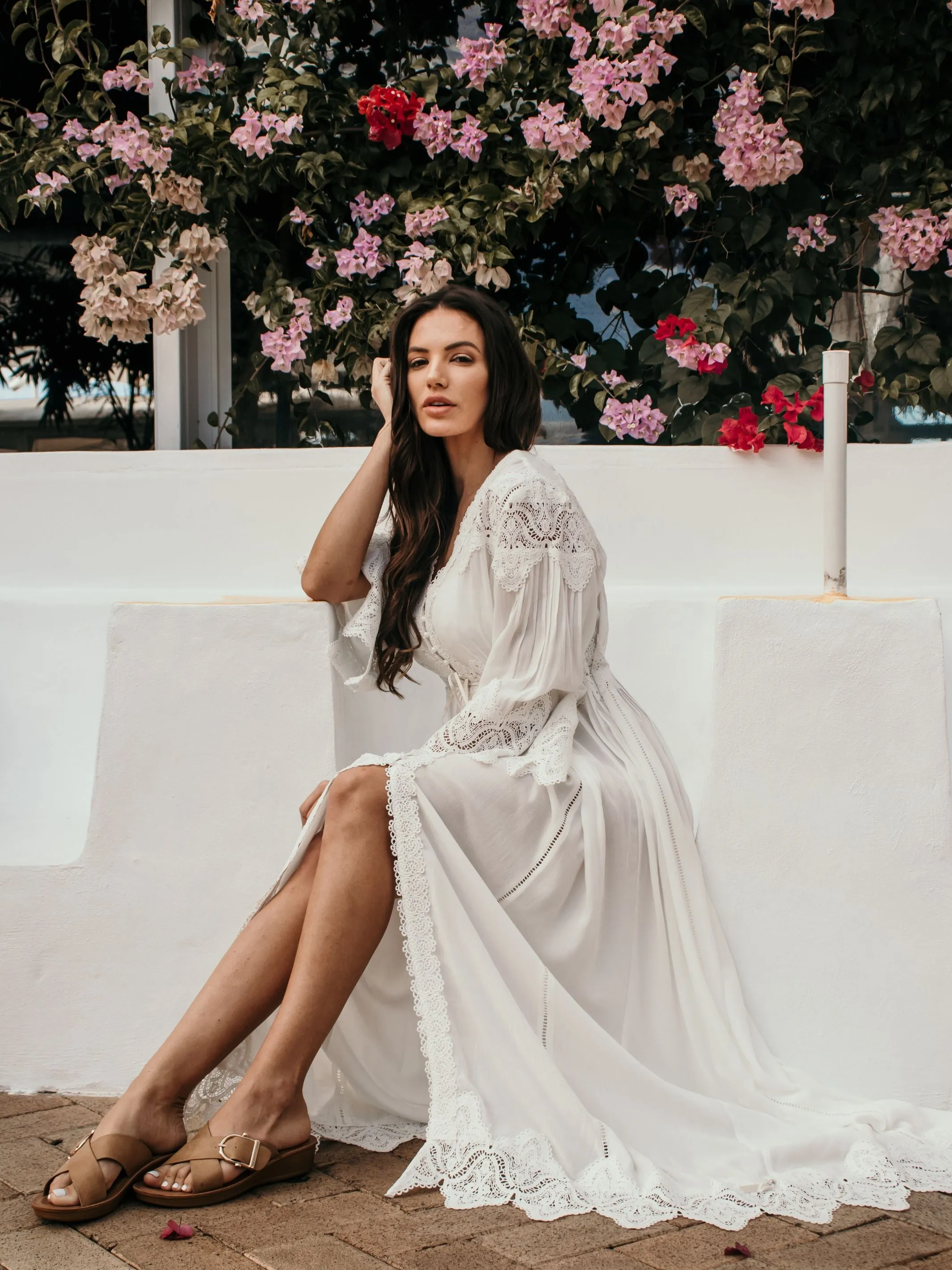Moroccan Lace White Dress