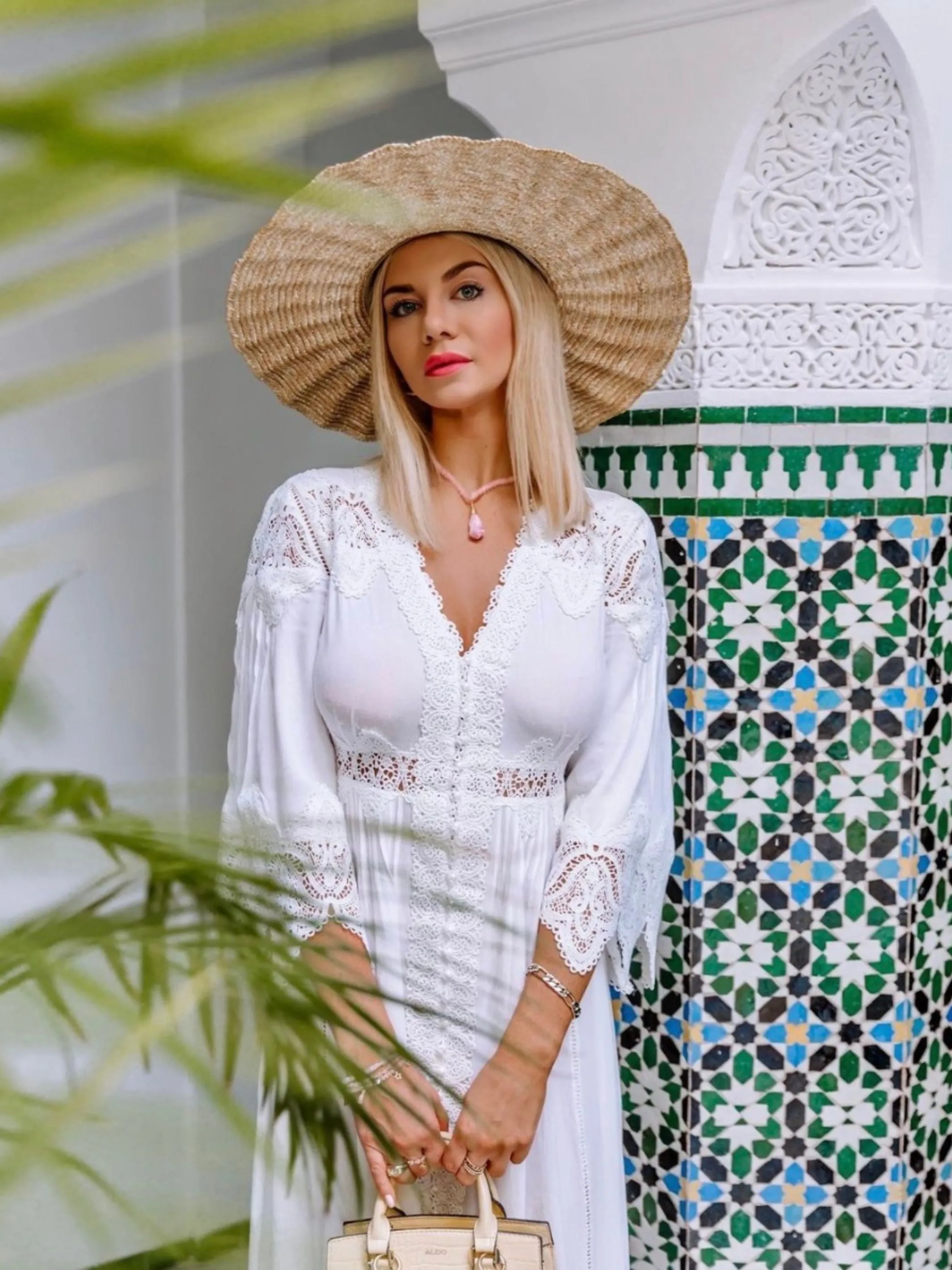Moroccan Lace White Dress
