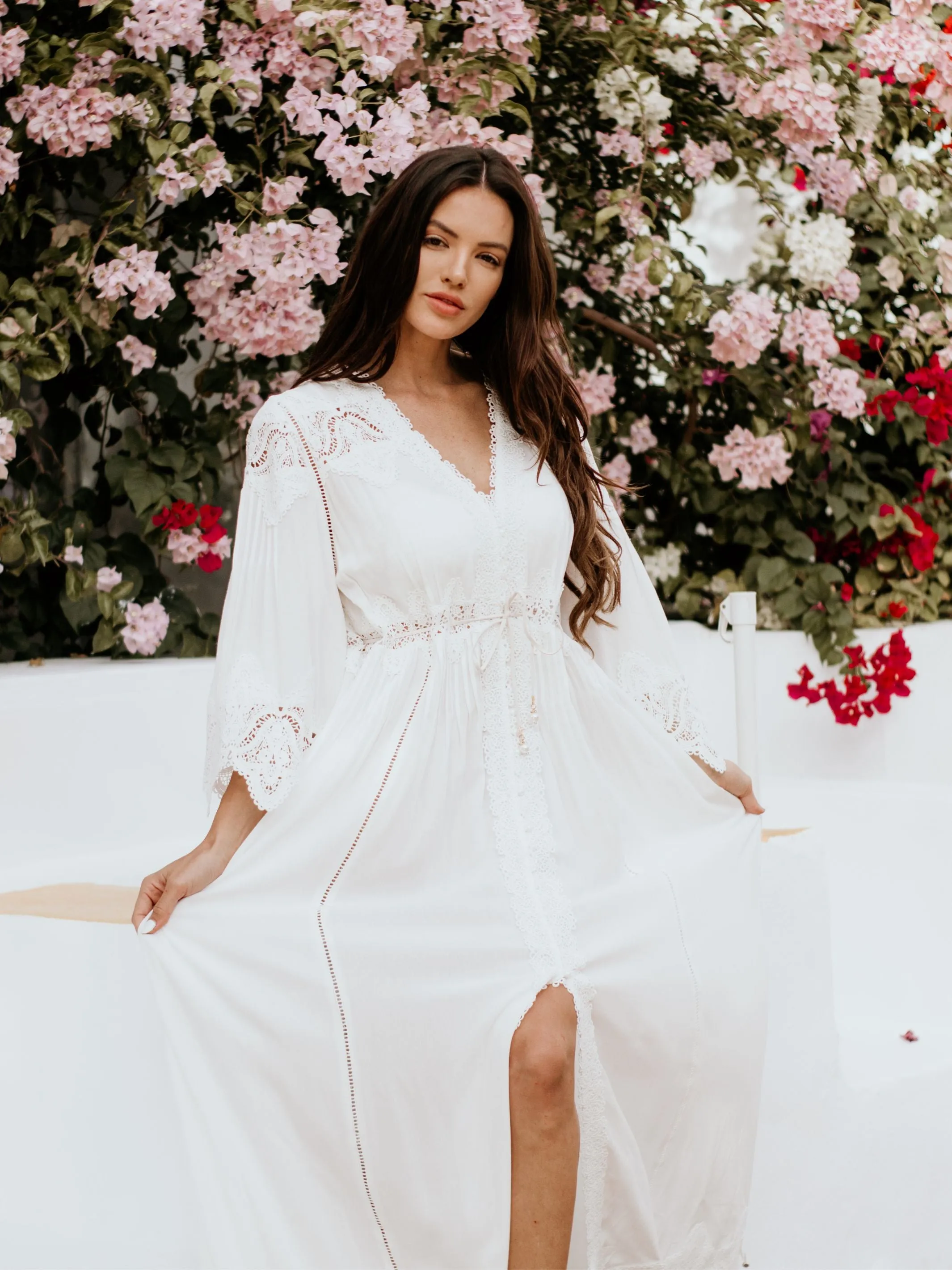 Moroccan Lace White Dress