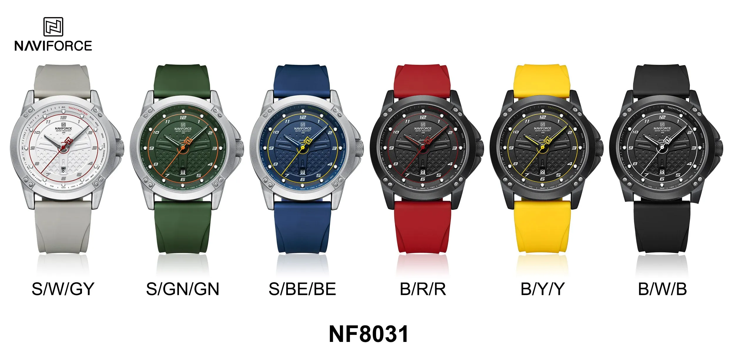 NAVIFORCE 8031 Luxury customized watch for men Quartz Wristwatches Fumed Silica Leather casual Reloj Hombre