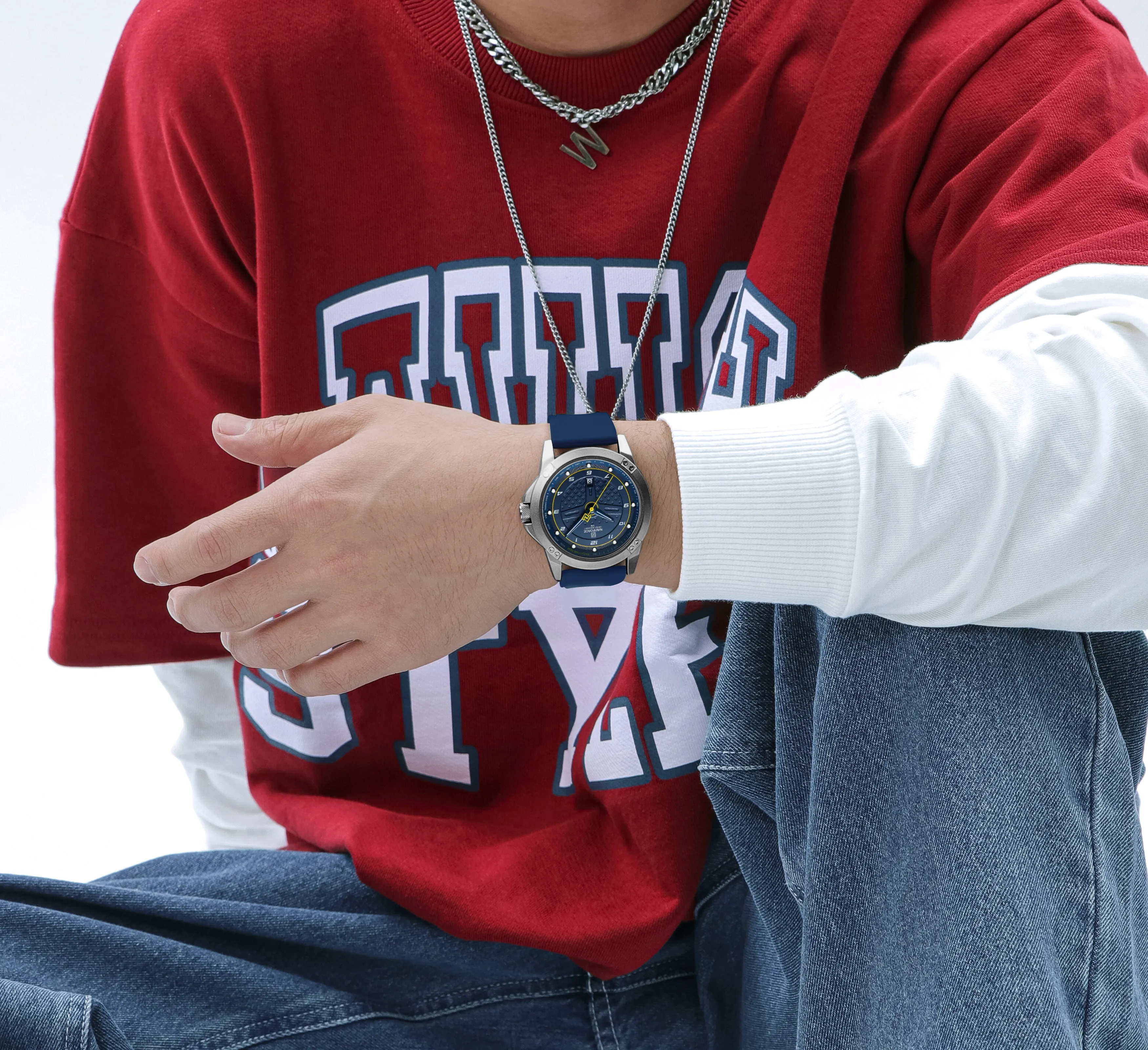 NAVIFORCE 8031 Luxury customized watch for men Quartz Wristwatches Fumed Silica Leather casual Reloj Hombre