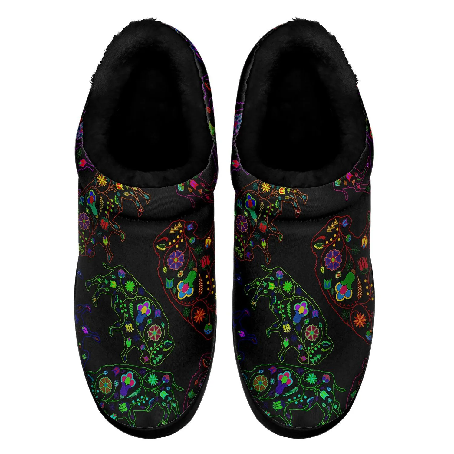Neon Floral Buffalos Ikinnii