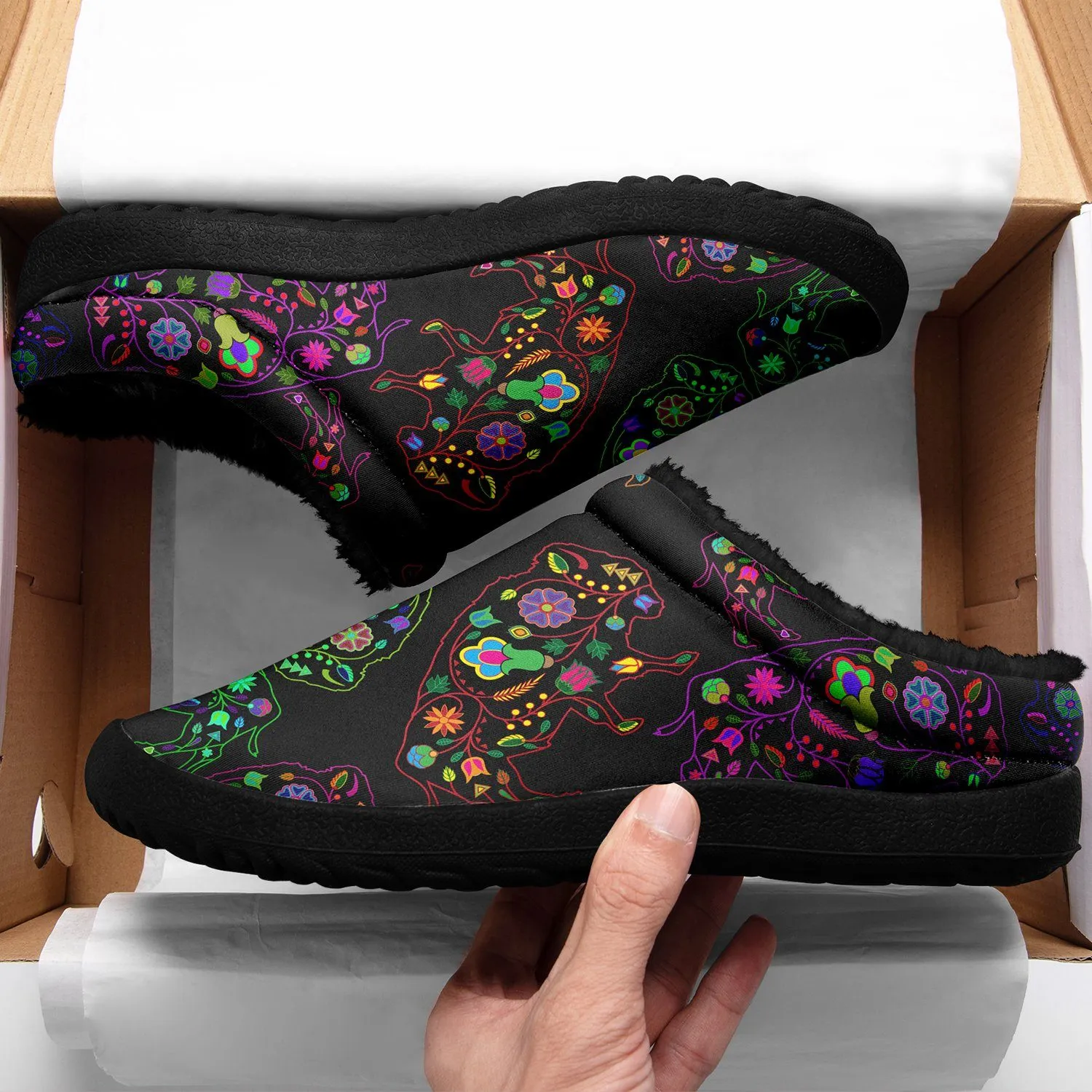 Neon Floral Buffalos Ikinnii