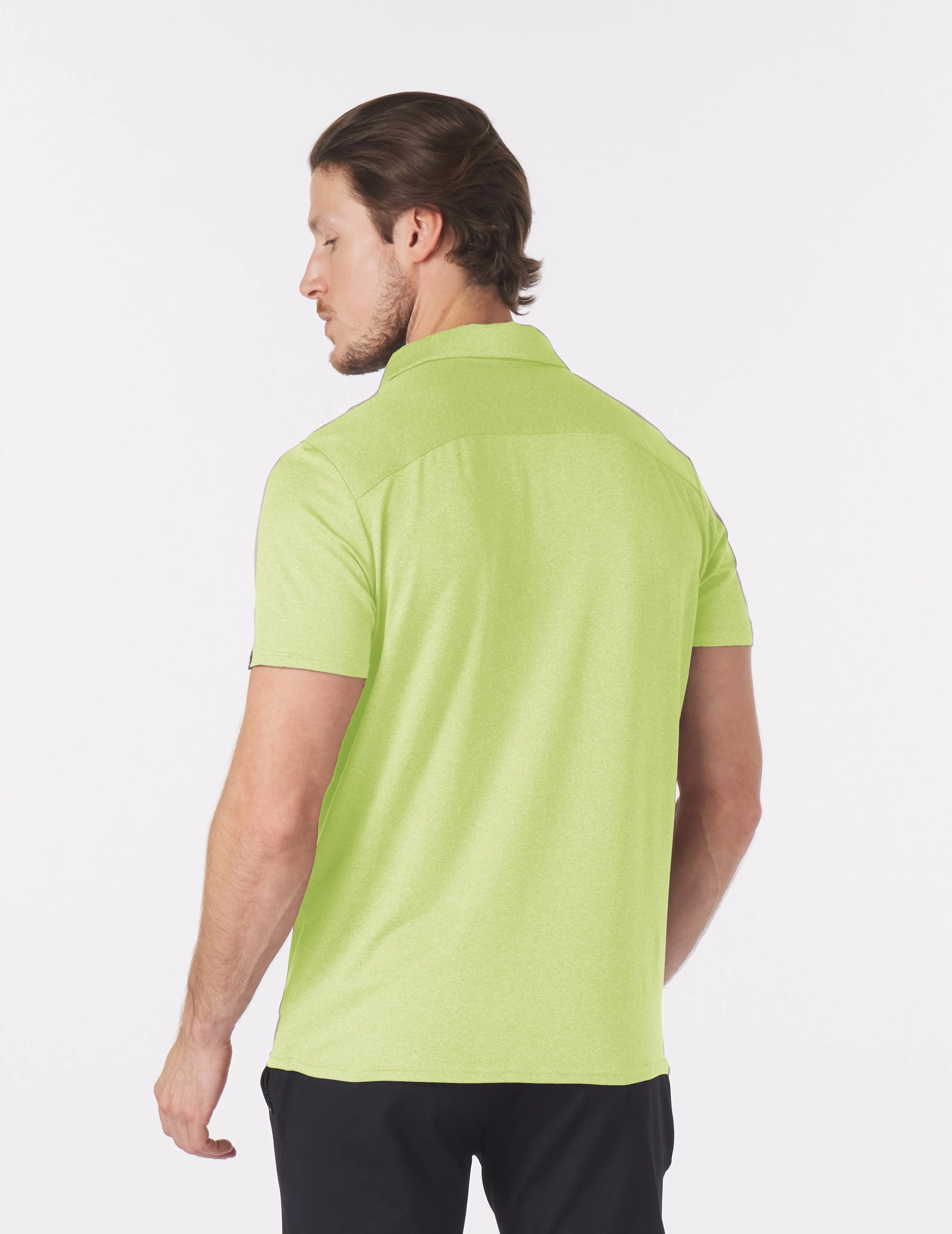 Pin Seeker Polo: Honey Dew Heather