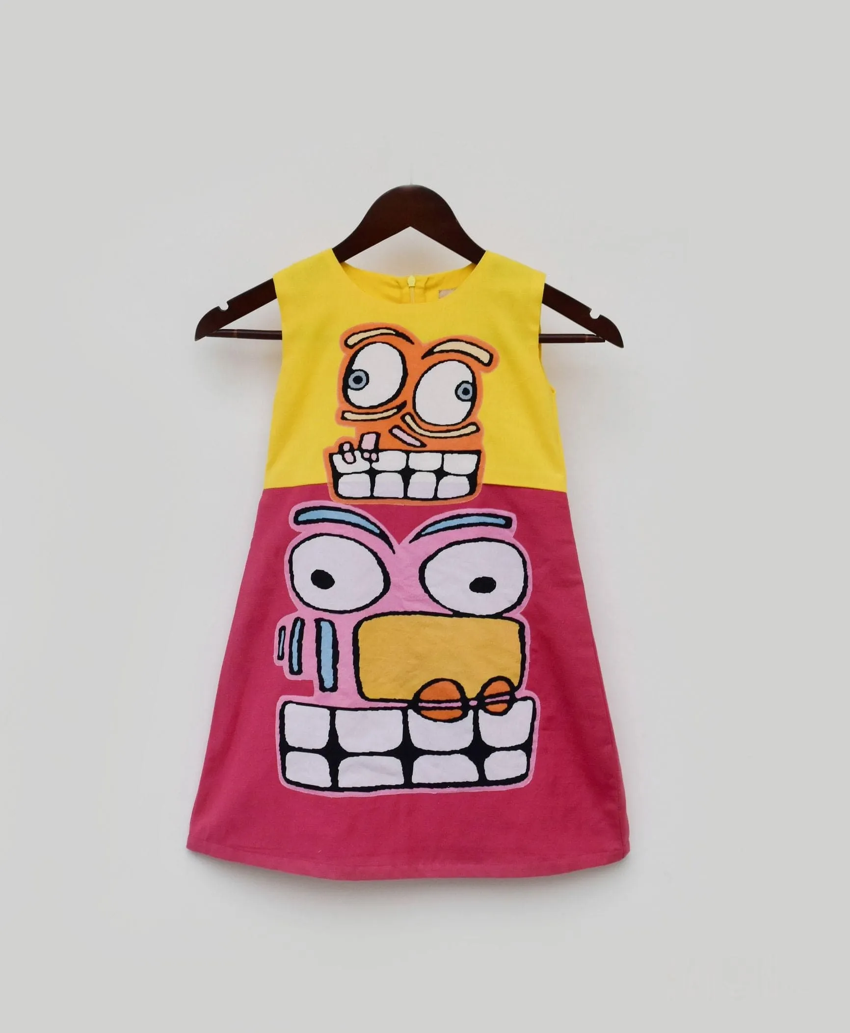Pre Order:  Yellow and Pink Linen Dress