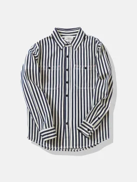 Pure Cotton Retro Style Striped Shirt