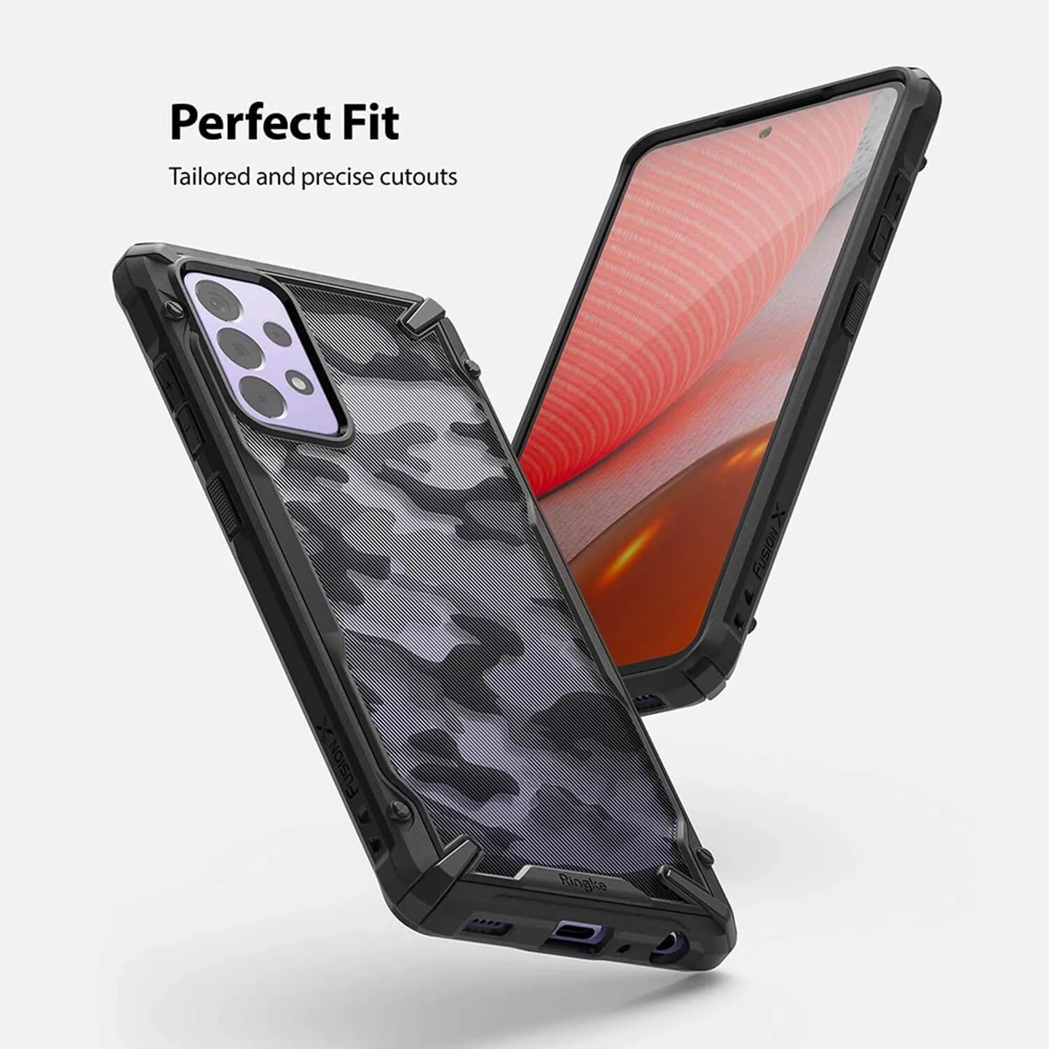 Ringke Samsung Galaxy A72 Case Fusion X Design Camo Black