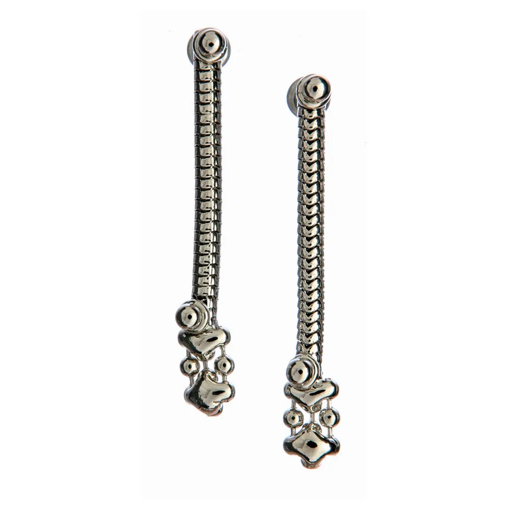 SG Liquid Metal SNE2-N (Chrome Finish) Earring by Sergio Gutierrez