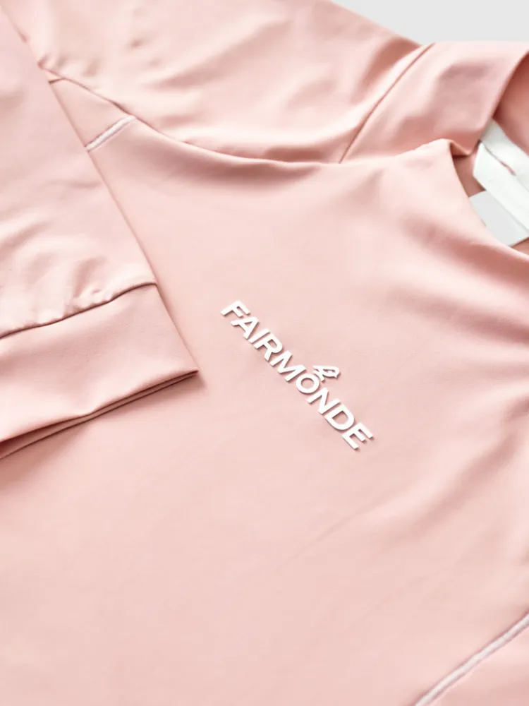 Softouch Long Sleeve Mock Neck Tee - Pink