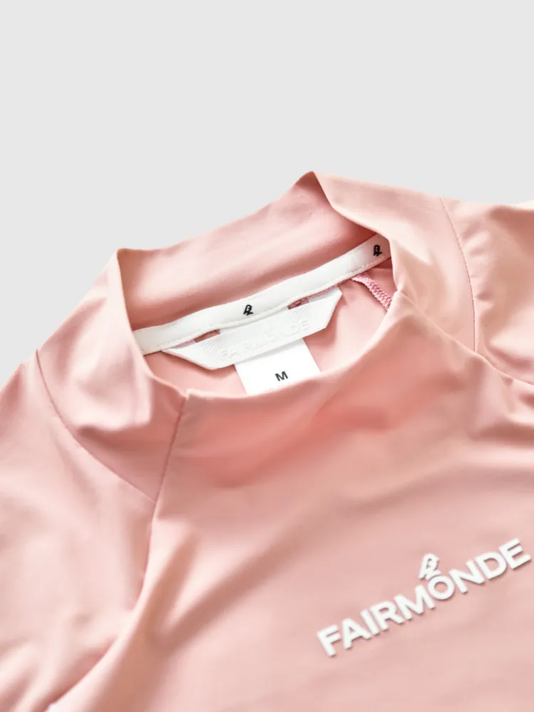 Softouch Long Sleeve Mock Neck Tee - Pink