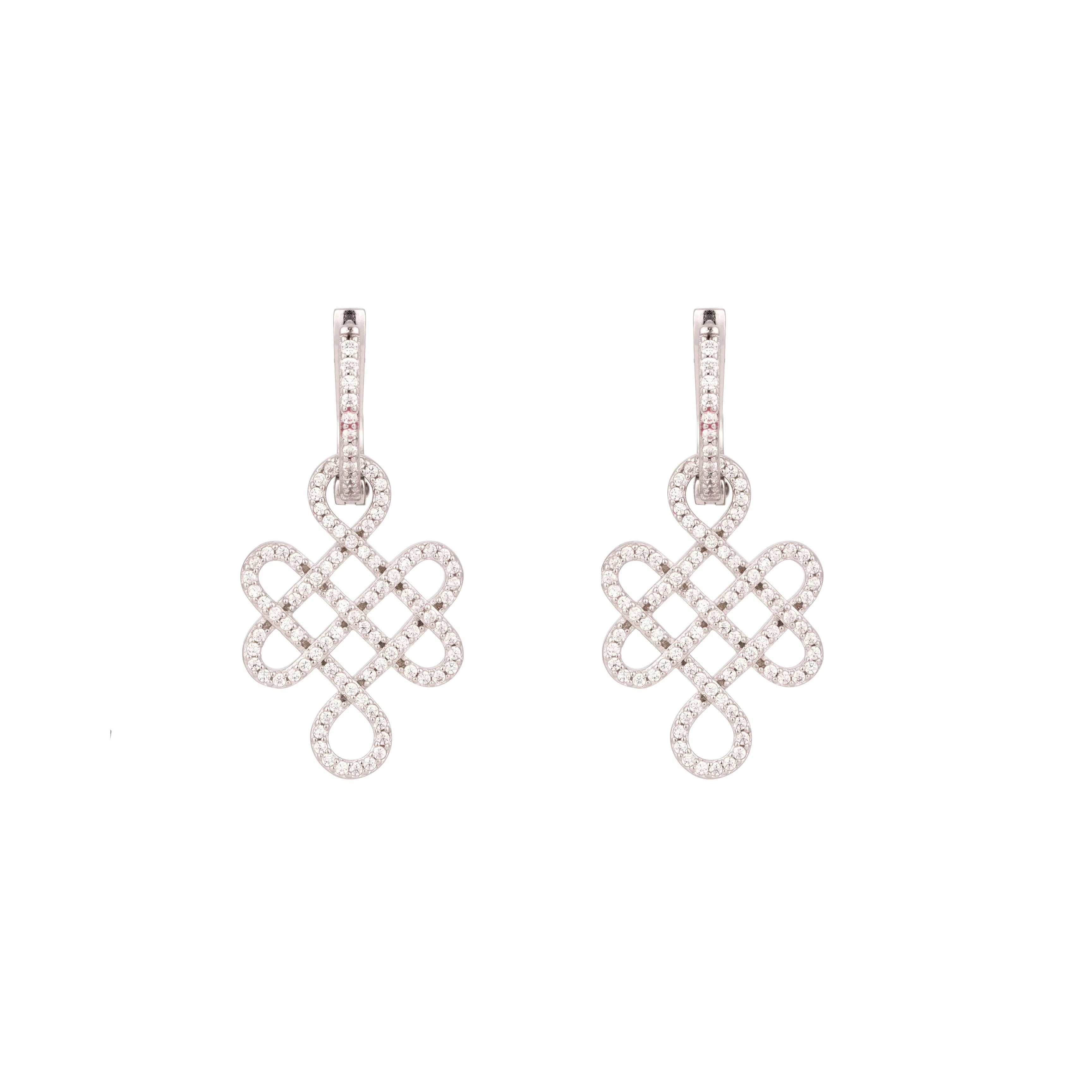 Sterling Silver Dangle Classic Earrings "Ulzii" Collection for Women & Girls