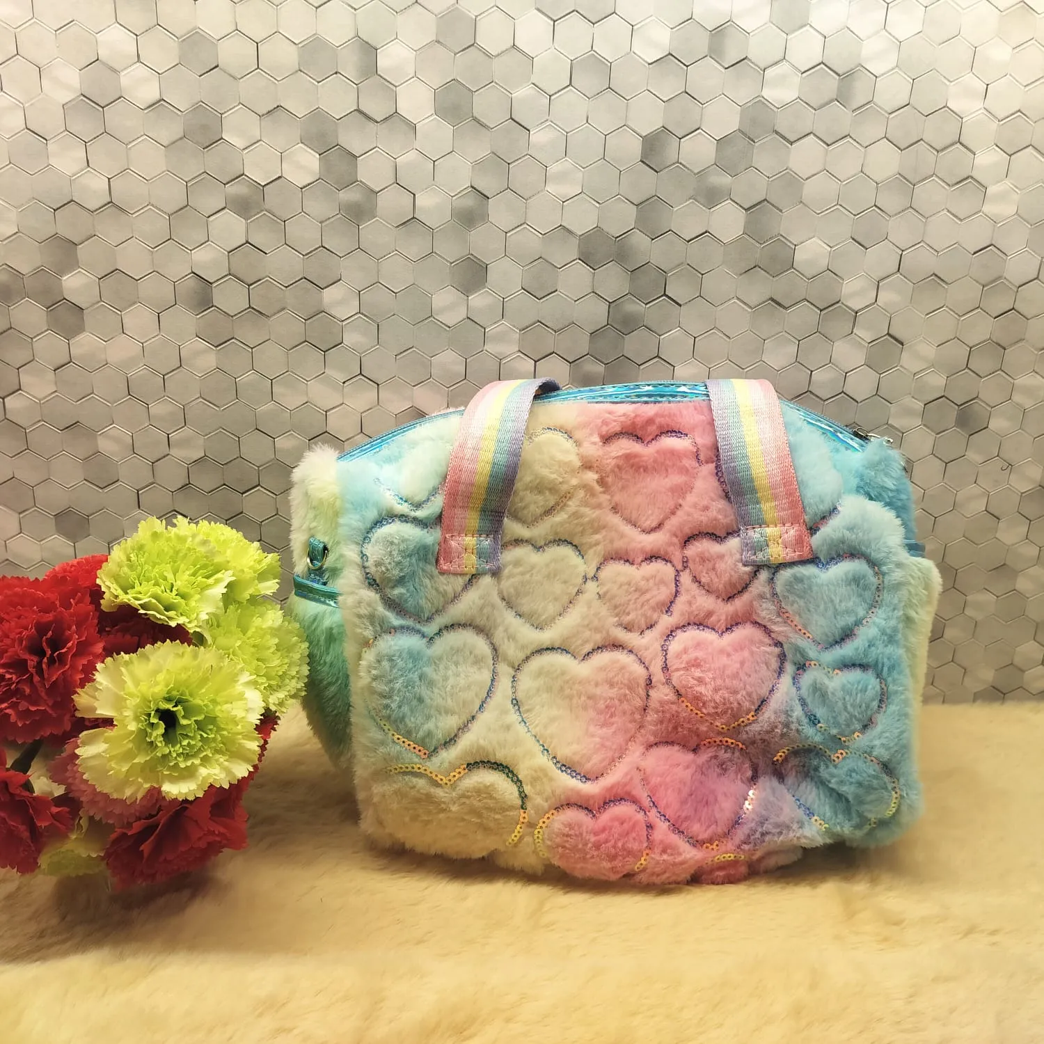 Stylish And  Adorable Plush Handbag.