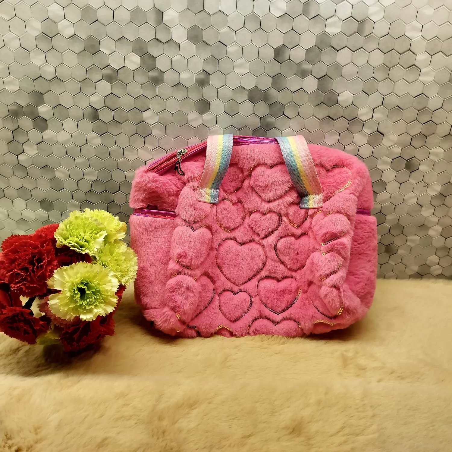Stylish And  Adorable Plush Handbag.