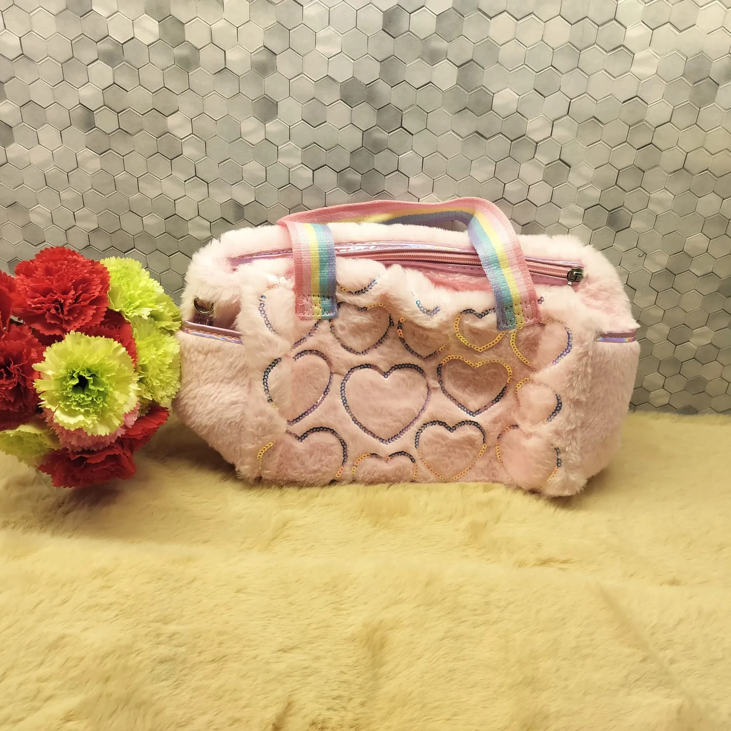 Stylish And  Adorable Plush Handbag.