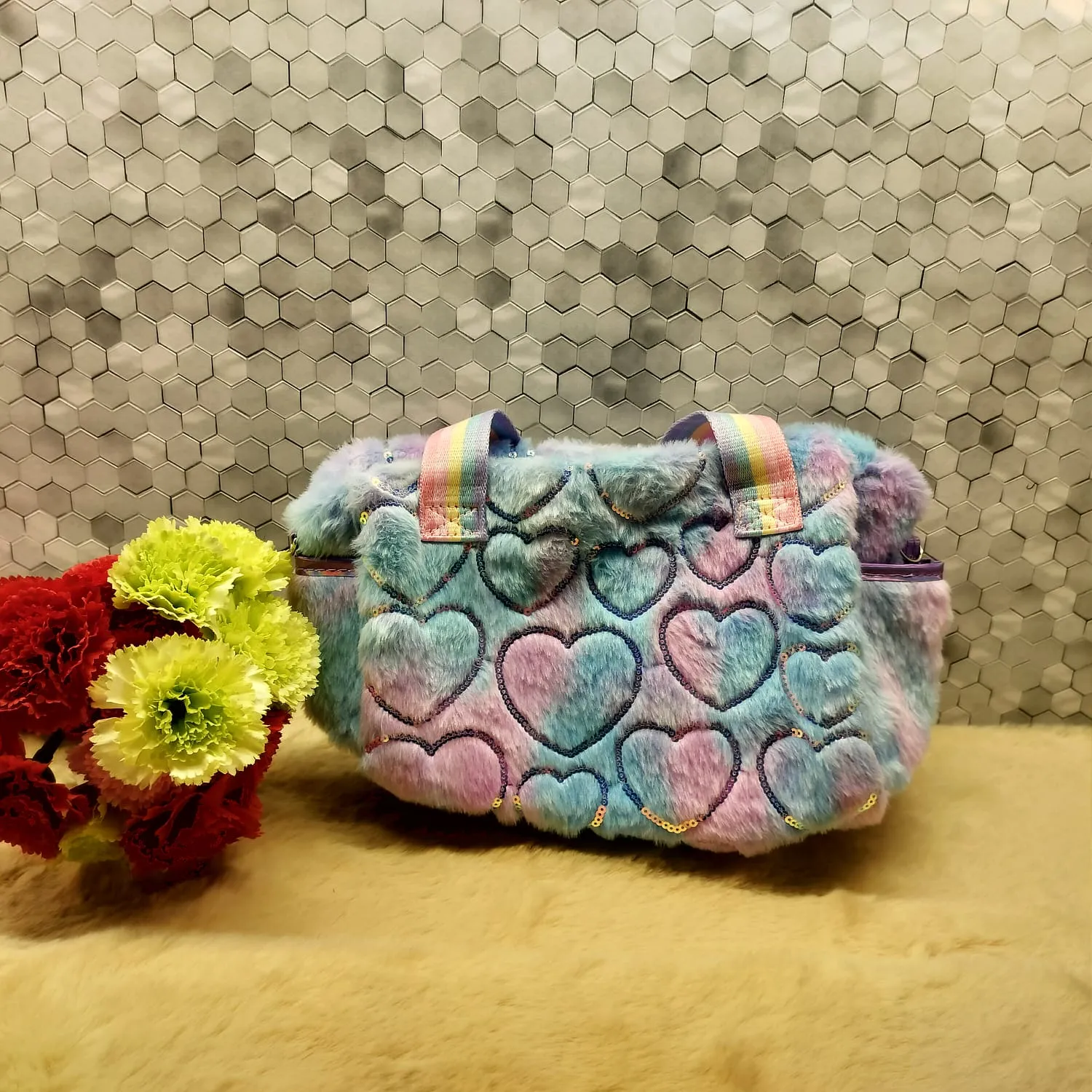 Stylish And  Adorable Plush Handbag.