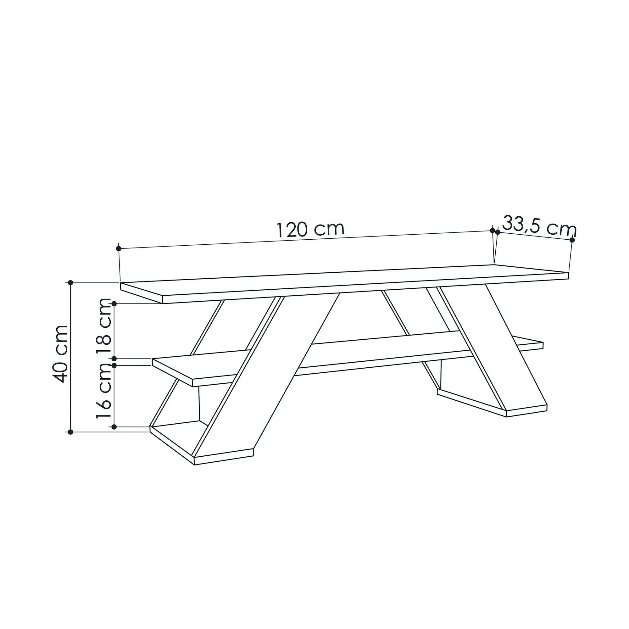 TV Stand Farfalla - Oak