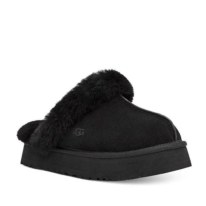 UGG DISQUETTE BLACK SLIPPERS