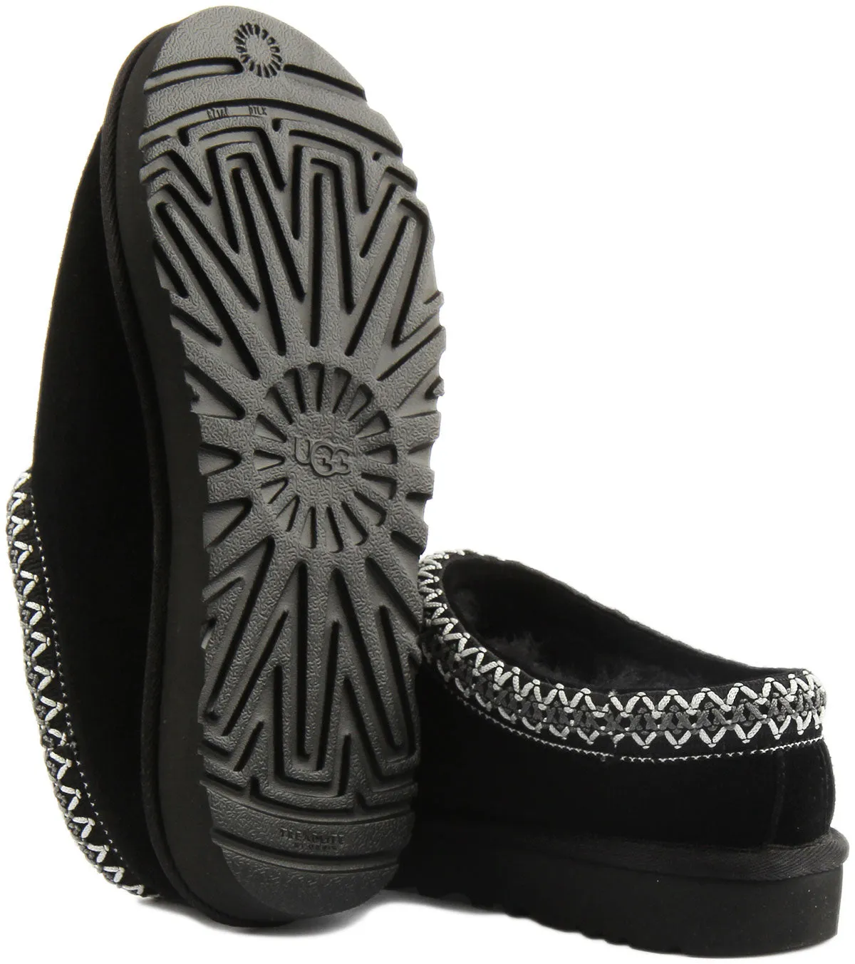 Ugg Tasman Sheepskin Slipper In Black For Women