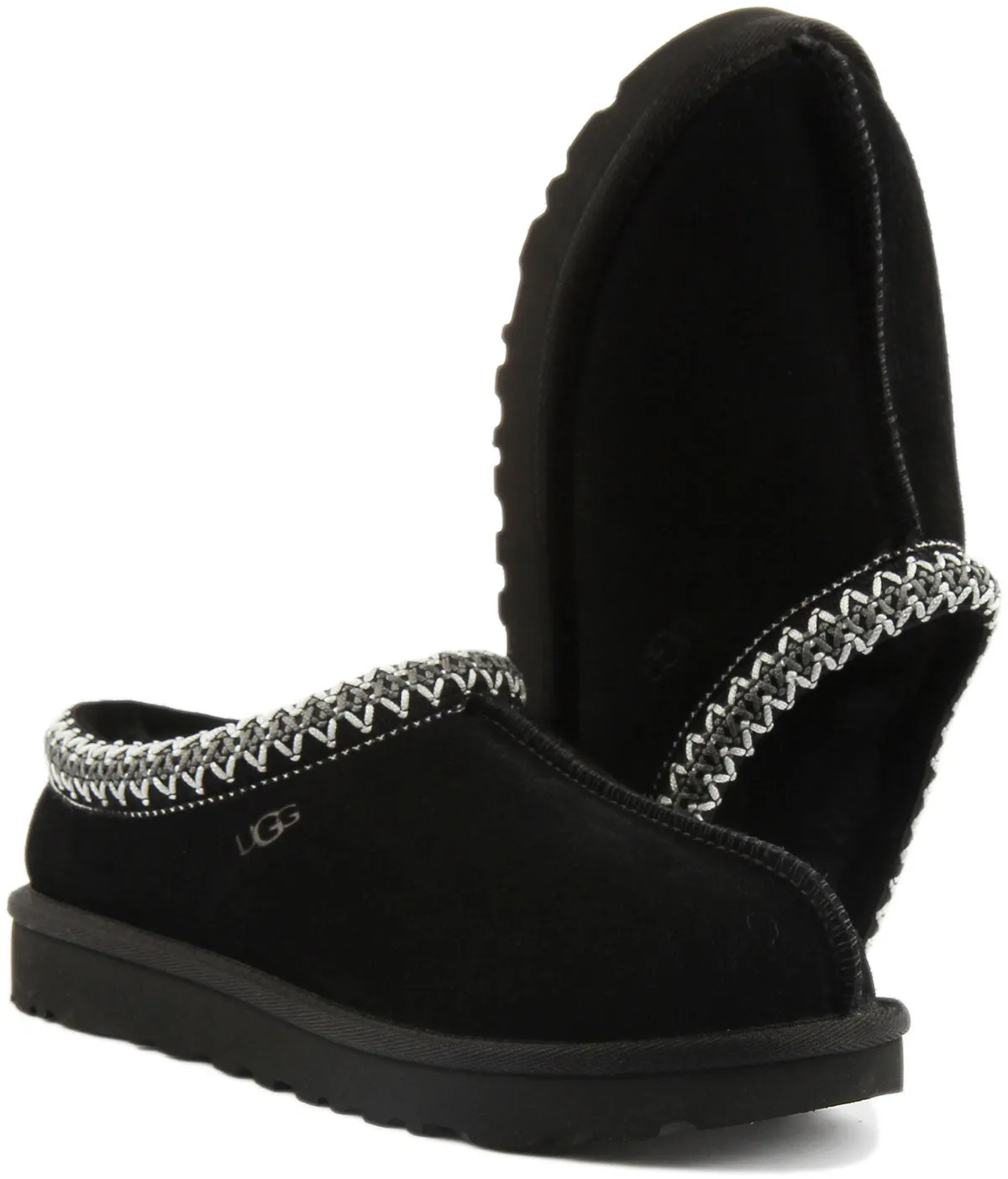 Ugg Tasman Sheepskin Slipper In Black For Women