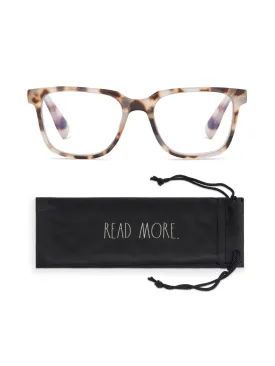 VELMA Blue Light Blocking Reading Glasses with READ MORE Signature Font