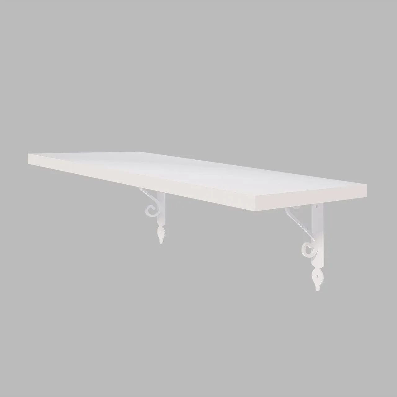 Wall Shelf Retro - White, Shiny White