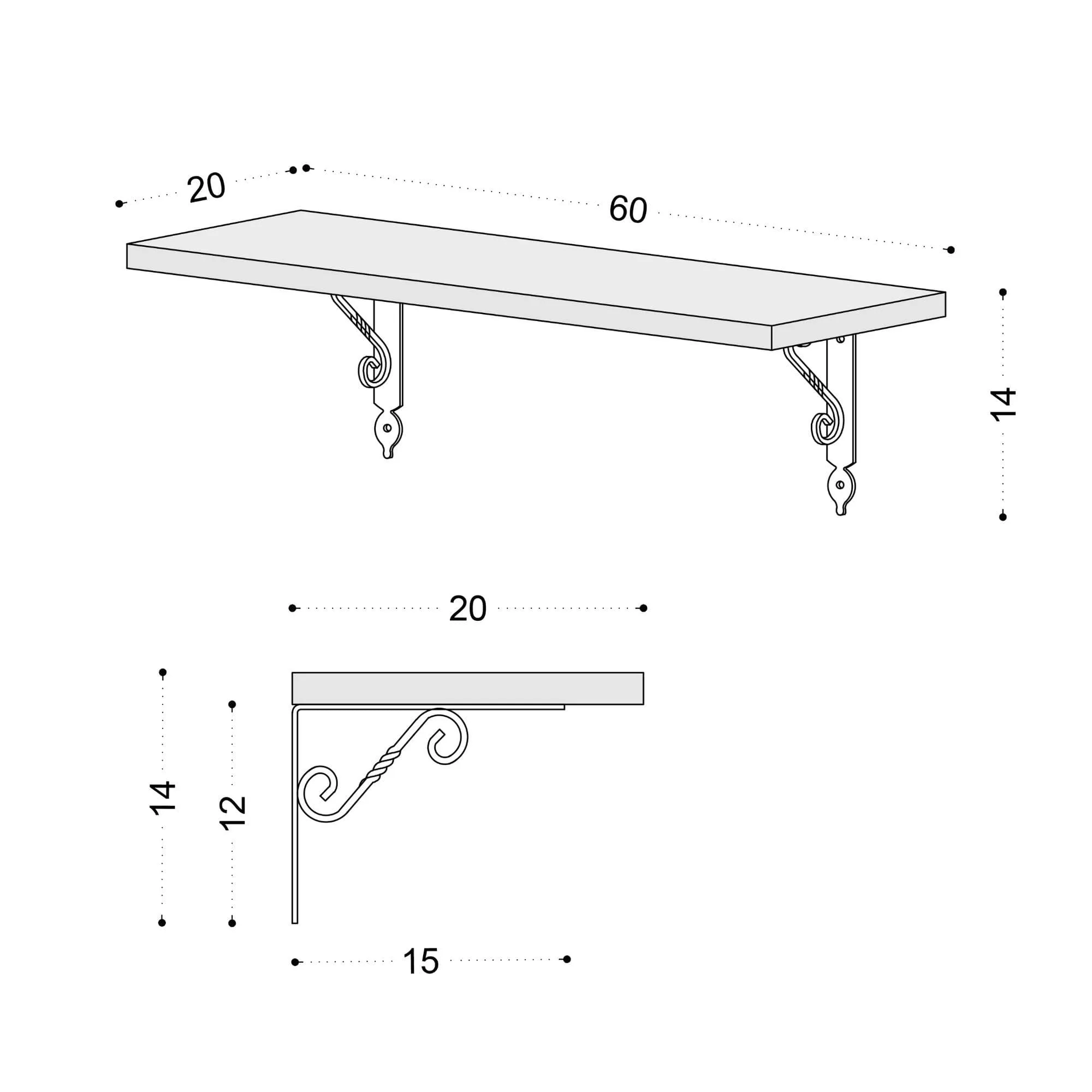 Wall Shelf Retro - White, Shiny White