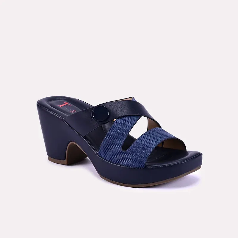 Yara Blue Heel Slippers 0412610